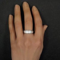 Textured 7mm Band Ring Size 7 Sterling Silver