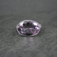 Vintage Amethyst Ring Size 6 Sterling Silver Estate Jewelry