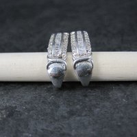 Estate Sterling Diamond Earrings