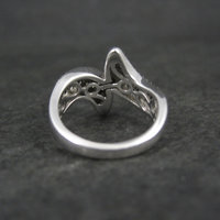 Champagne Diamond Ring Size 5 Sterling Silver Estate Jewelry