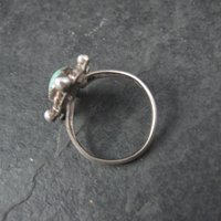 Turquoise Turtle Ring Size 5.5 Southwestern Vintage Sterling Silver
