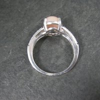 Sterling Silver Pink Opal Ring Size 7 Estate Jewelry