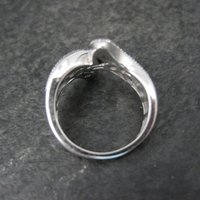 Champagne Diamond Ring Size 5 Sterling Silver Estate Jewelry