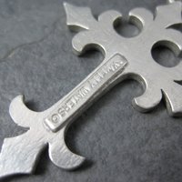 Vintage Pewter Cross Pendant Necklace Kelly Waters