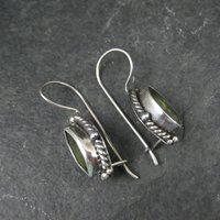 Sterling Silver Peridot Earrings Latch Backs