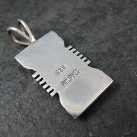 Sterling Turquoise Pendant Estate Silver