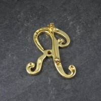 Vintage Rhinestone Initial R Brooch