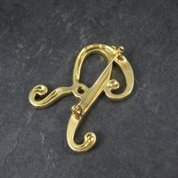 Vintage Rhinestone Initial R Brooch
