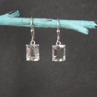 Green Aquamarine Earrings 4 Carats Sterling Silver Lever Backs Estate Jewelry