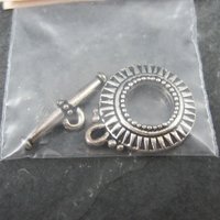 Silver Tone Toggle Clasp Bead World New Old Stock