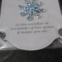 Vintage Rhinestone Snowflake Pin Grasslands Road New Old Stock
