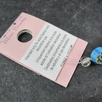 7mm Blue and Green Glass Flower Beads Bliss Beads