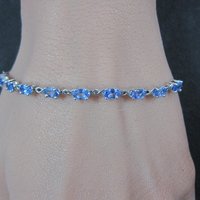 Estate Tanzanite Bolo Bracelet Sterling Silver