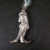 Vintage Sterling Silver Signed RM Trush 1978 Clown Ornament Pendant