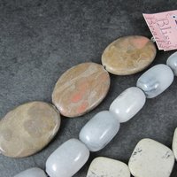 Destash Lot of Gemstone Jasper Magnesite Bead Strands