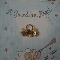 1998 Guardian Angel Pin November Topaz Birthstone Crystal New Old Stock