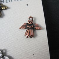 Set of 3 Copper Silver Gold Angel Lapel Pins New Old Stock 2001
