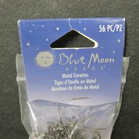 Gun Metal Earwires Blue Moon Beads 56 Pieces 28 Pair Ear Wires