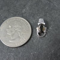 Tiny Sterling Silver Smoky Quartz Pendant