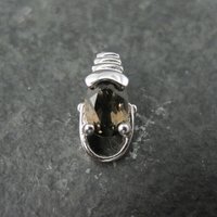 Tiny Sterling Silver Smoky Quartz Pendant