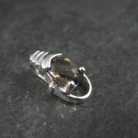 Tiny Sterling Silver Smoky Quartz Pendant