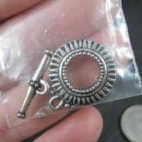 Silver Tone Toggle Clasp Bead World New Old Stock