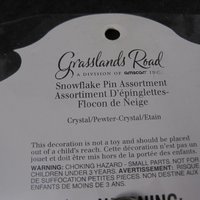 Vintage Rhinestone Snowflake Pin Grasslands Road New Old Stock