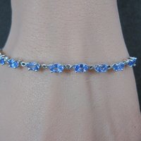 Estate Tanzanite Bolo Bracelet Sterling Silver