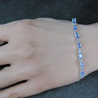 Estate Tanzanite Bolo Bracelet Sterling Silver