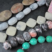 Destash Lot of Gemstone Jasper Magnesite Bead Strands