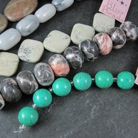 Destash Lot of Gemstone Jasper Magnesite Bead Strands