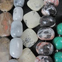 Destash Lot of Gemstone Jasper Magnesite Bead Strands