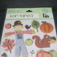 K & Company Fall Autumn Scarecrow Stickers Discontinued Dimensional