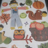K & Company Fall Autumn Scarecrow Stickers Discontinued Dimensional