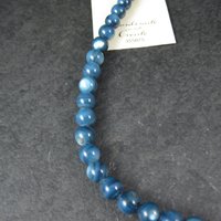 Traditions Natural Gallery 7mm Round Blue Mother of Pearl Shell Bead Strand