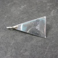 Turquoise Shadowbox Pendant Vintage Navajo Sterling Silver Signed New Old Stock