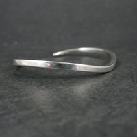 Southwestern Sterling Sweater Cuff Bracelet Simple Silver 6.25 Inches