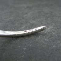 Southwestern Sterling Sweater Cuff Bracelet Simple Silver 6.25 Inches