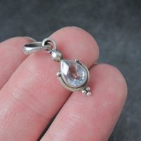 Small Sterling Blue Topaz Pendant