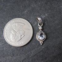 Small Sterling Blue Topaz Pendant