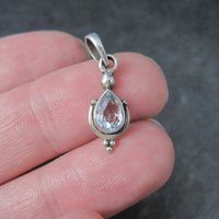 Small Sterling Blue Topaz Pendant