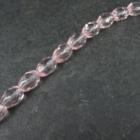 Faceted Pink Glass Beads 8x11mm Bliss Beads