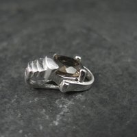 Tiny Sterling Silver Smoky Quartz Pendant