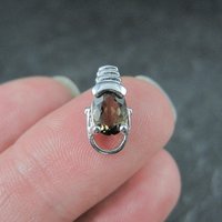 Tiny Sterling Silver Smoky Quartz Pendant
