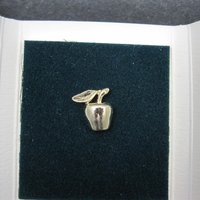 1988 Golden Apple Pin New Old Stock 24K Gold Plated Original Packaging