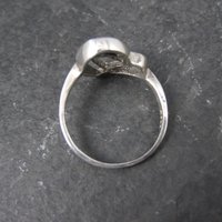 Vintage Sterling Double Heart Ring Size 6.5