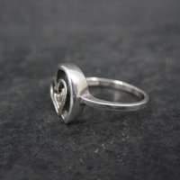Vintage Sterling Double Heart Ring Size 6.5