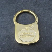Vintage Teacher Keychain I Make A Difference New Old Stock 1980s Key Ring