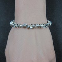 Southwestern Brutalist Sterling Cuff Bracelet 5.5 Inches Wire Wrapped Twisted Silver