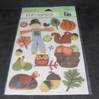 K & Company Fall Autumn Scarecrow Stickers Discontinued Dimensional